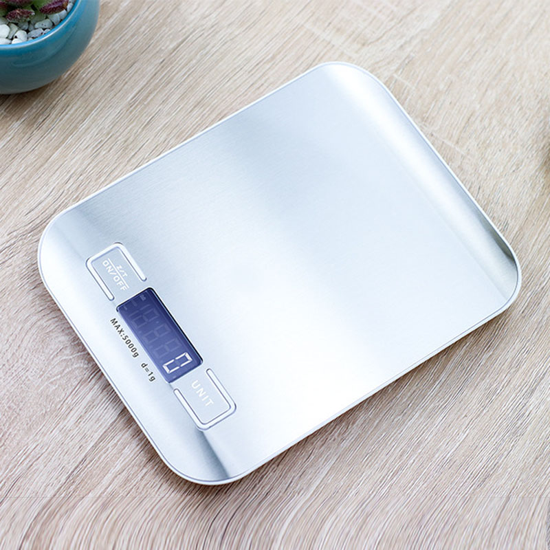 Digital Kitchen Scale LCD Display 1g/0.1oz Precise Stainless Steel Food Scale for Cooking Baking weighing Scales Electronic: A / 5KG