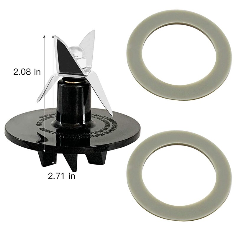 Blender Blade Compatible for Cuisinart Blender Replacement Parts for CBT-500, SB5600, CB600, with 2 Sealing Gaskets