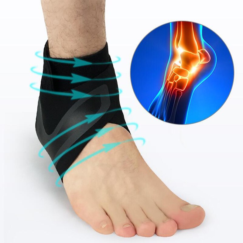 1 par de suporte de tornozelo esquerdo e direito, atadura ajustável de proteção para os pés, prevenção de entorse, fitness e esporte