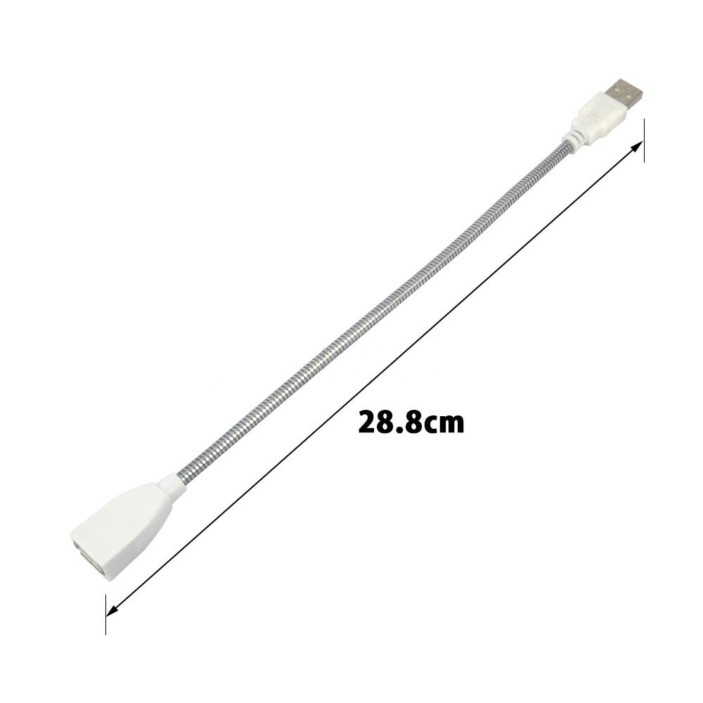 Cabo de extensão flexível do metal usb data cabo macho para fêmea extensão de alimentação aplicar cabo de tubo para usb lâmpada lâmpada de luz peças