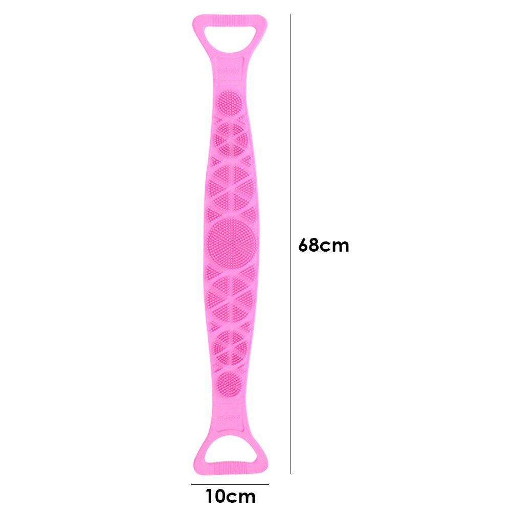 1pc Silicone bain épurateur serviettes frottant dos douche propre brosse salle de bain gommage Flexible épurateur peau nettoyage bain épurateur: 03