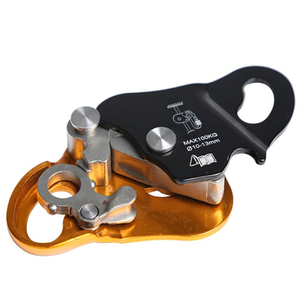 100KG Aerial Work Climbing Rescue Fall Arrest Self-locking Protection Tool Removable Rope Grab Camping Climbing Rescue Device