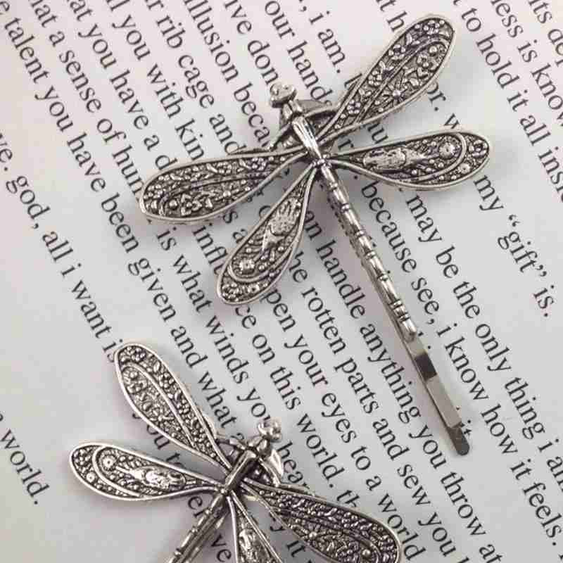 Pince à cheveux libellule Vintage, épingles à cheveux, accessoires pour coiffure de mariée, pince transparente pour cheveux, 1 pièce