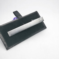 HUISHI Krawatte Stift Schließe Bar Krawatte Clips Für Männer Silber Farbe Männlichen Metall Kupfer Geschäft Krawatte Clip Herren Krawatte Clips: CL276