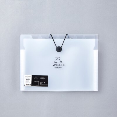 Expanding Wallet Document Bag Transparent A4 File Folder Expandable File Organizer Filling Products School Office Supplies: 8 slots whale