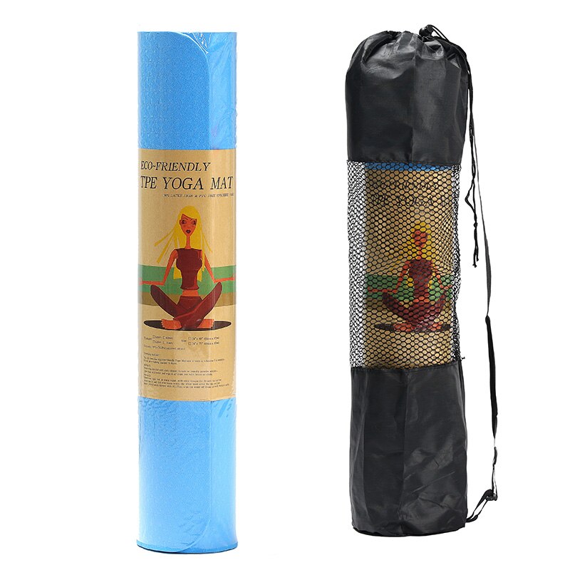 183*61*0,6 cm estera de Yoga TPE alfombra elástica antideslizante esteras de Pilates gimnásticas para el deporte al aire libre ejercicio Fitness gimnasio almohadilla insípida