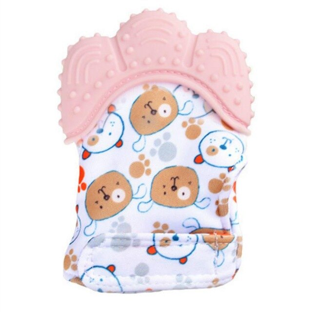 Anneau de dentition en Silicone sans BPA pour bébés, jouets, brosse à dents, soins dentaires, perles d'allaitement, pour enfants: pink2