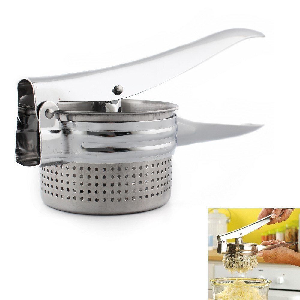 Essential Stainless Steel Potato Masher Ricer Puree Fruit Vegetable Juicer Crusher Press Squeezer Maker Kitchen Tool