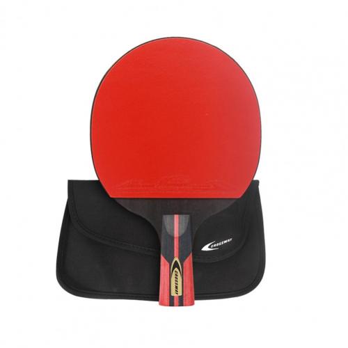 CROSSWAY Table Tennis Rackets Set Sponge Sweat-Absorbent 6-Star Table Tennis Racket Set for Beginners Equipment: Short