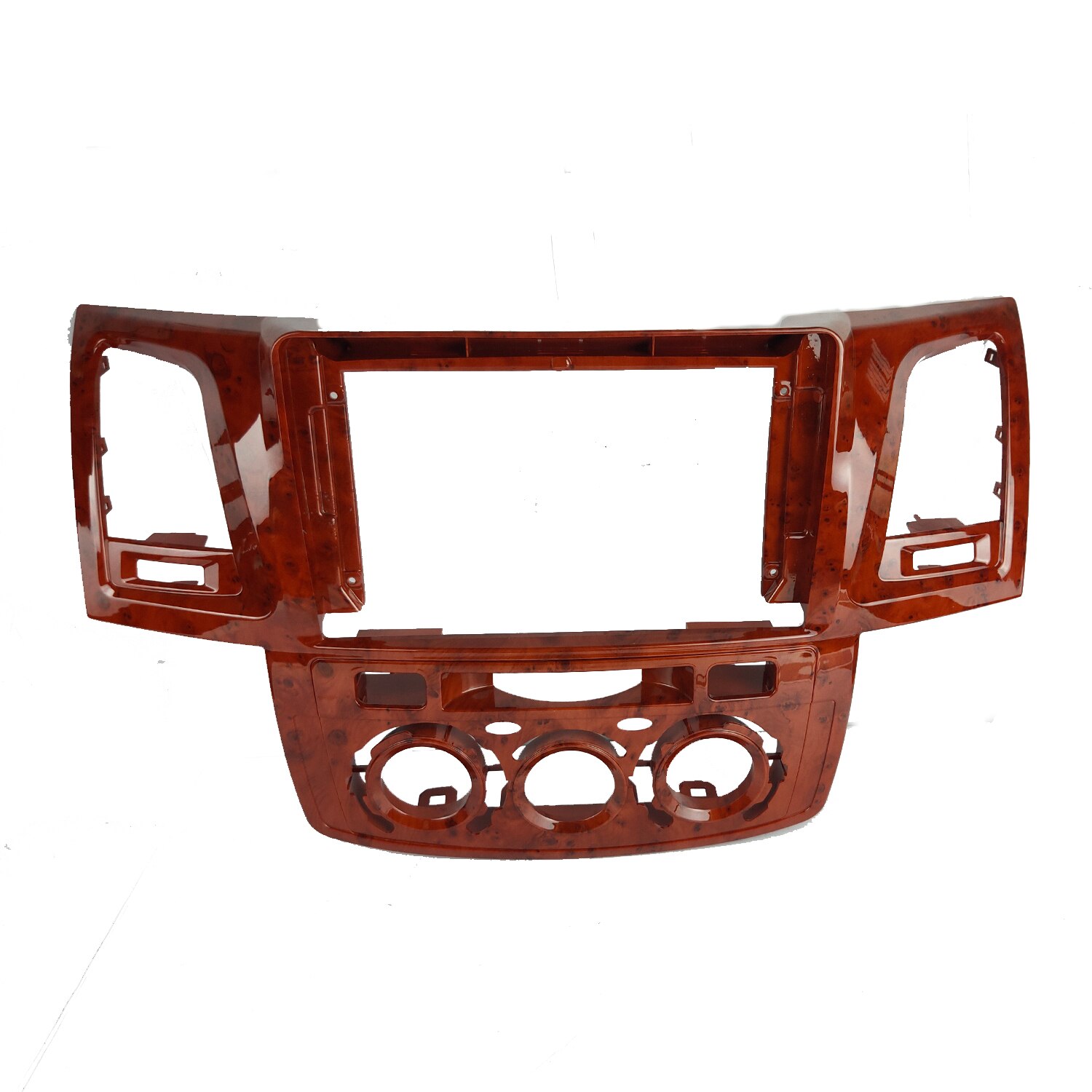 Panel de salpicadero para Toyota Fortuner Vigo Hilux 2007, reproductor de DVD GPS estéreo, instalación envolvente, Kit de placa frontal, marco de Radio