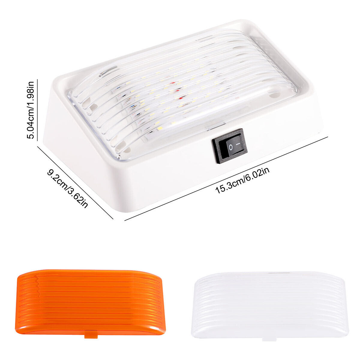 1 set 12v x 24 led-lampor för utomhusbruk, husbil, husvagn, husvagn, innerbelysning, tak, veranda, husvagn, skåpbil, vägglampor