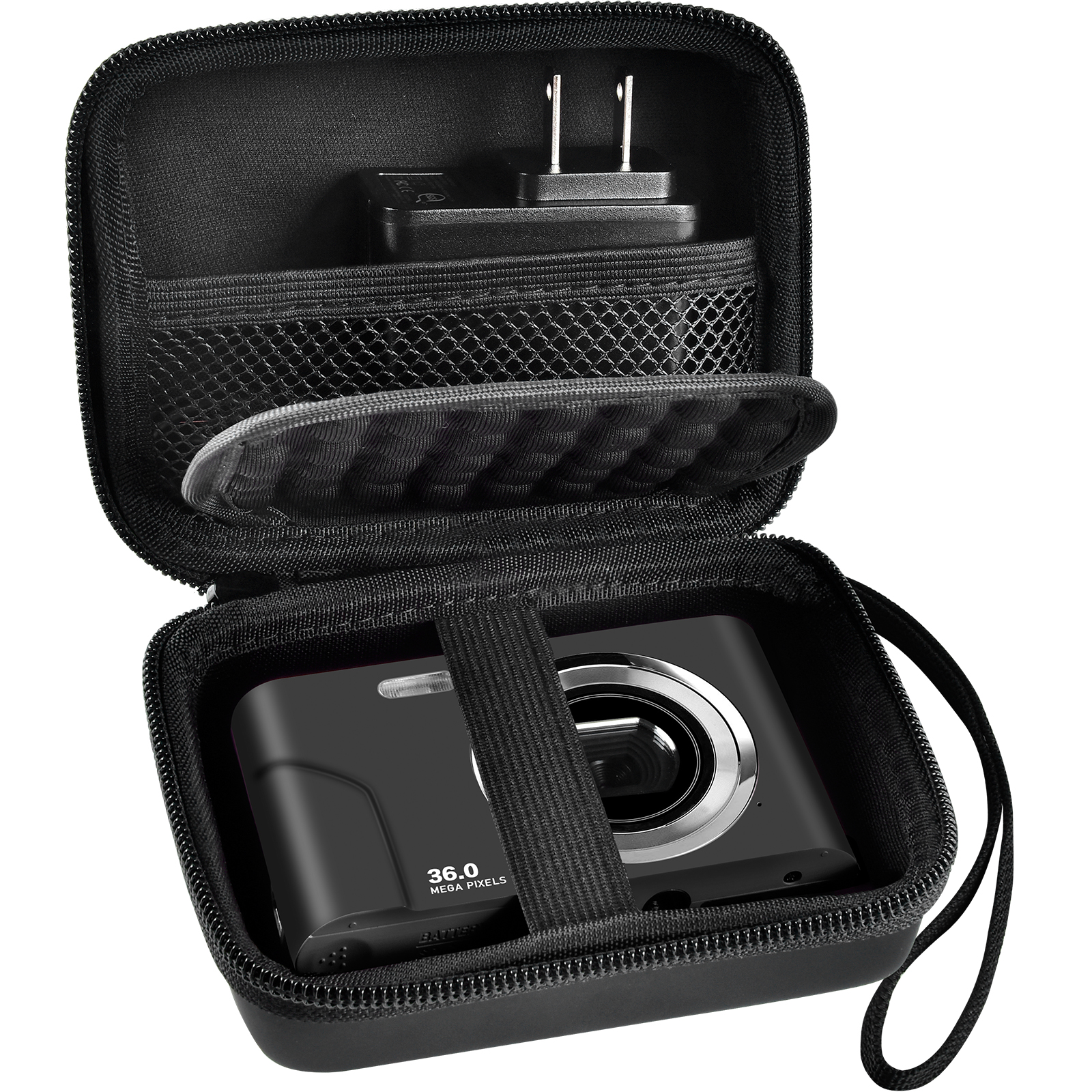 Vlogging Digital Camera Case Compatible with Sevenat/for AUTPIRLF/for Lecran/for AbergBest/for Aufoya/for Kodak Pixpro: black