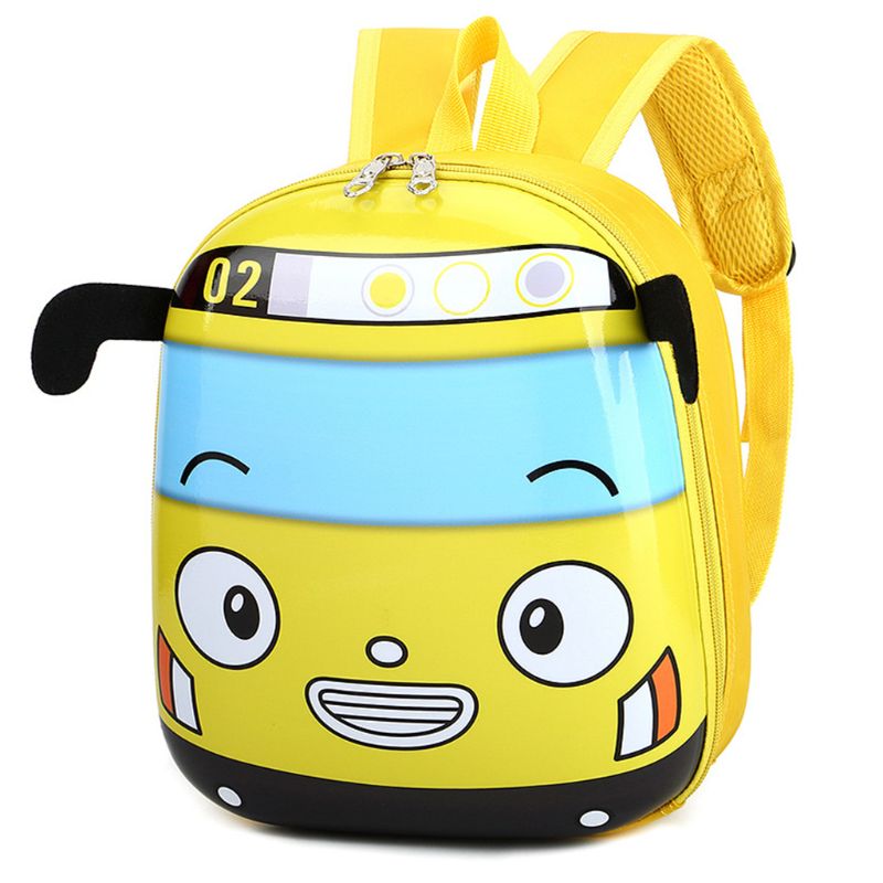 Kid 'S Cartoon 3D Auto Vorm School Rugzak Kleuterschool Boekentas Voor Jongens Meisjes: YELLOW