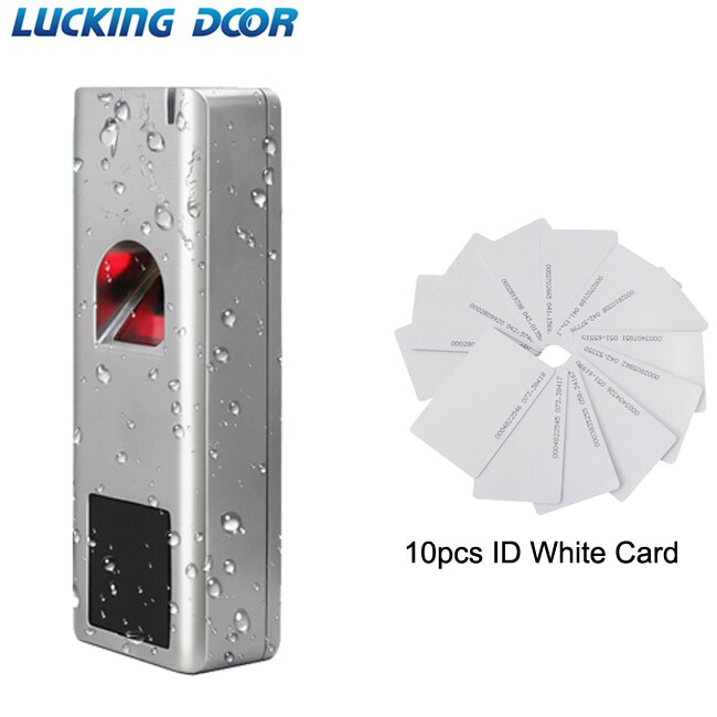 Metal Biometric Fingerprint Standalone Access Control System Rfid 125khz Reader 180kg 280kg kit Waterproof IP66 1000 Users: SF1 10 ID card