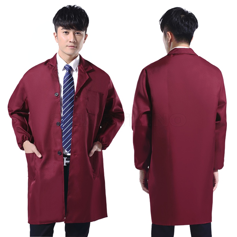 Sprinig Autumn Warehouse Working Clothes Men Women Protective Coverall Workplace Safety Clothing Workwear Uniforms: Jujube Red / XL