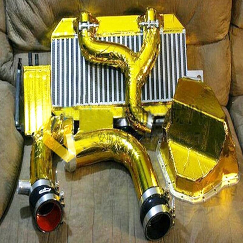 30ft Heat Shield Wrap Tape 9m x 5cm Roll Reflective Gold High Temperature