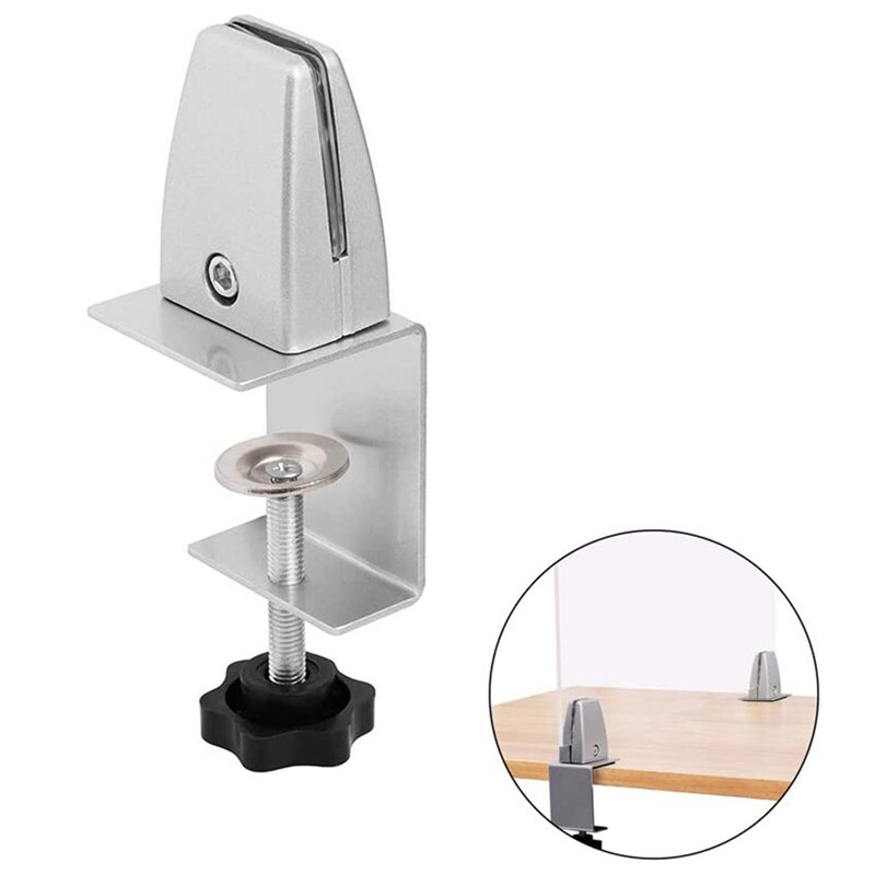 Sneeze-Soporte de abrazadera para escritorio, abrazadera de sujeción con División para paneles acrílicos gruesos de 1/8 pulgadas a 1 pulgada, abrazadera ajustable en forma de C