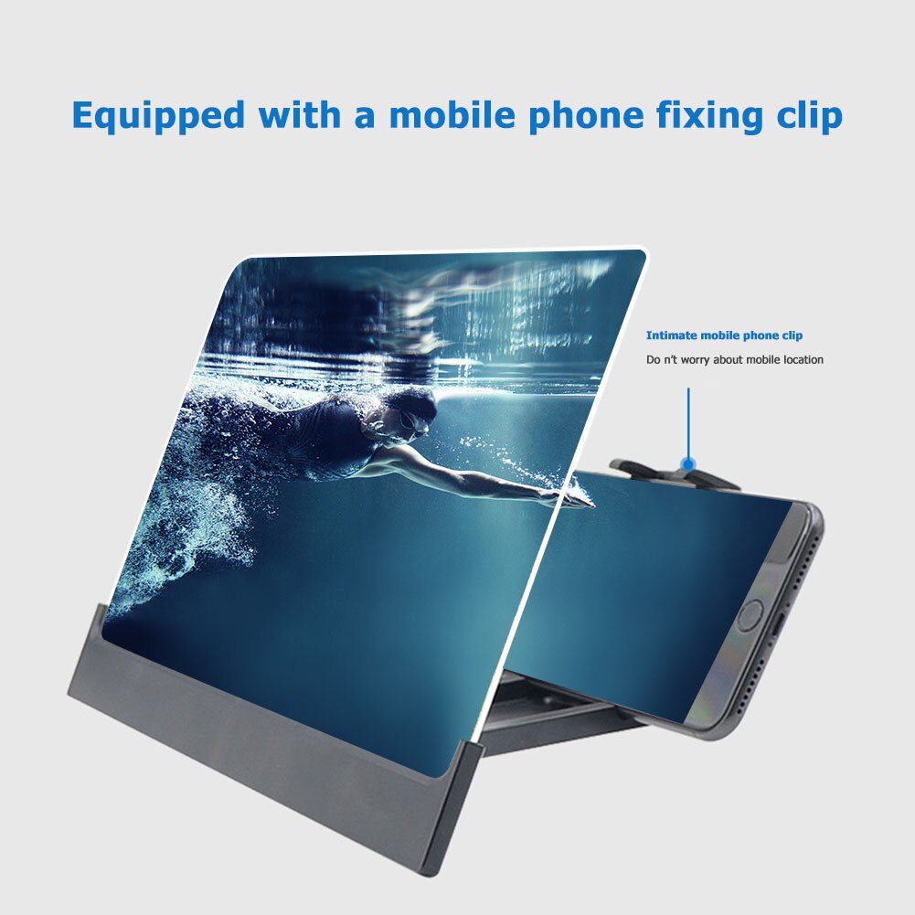 Universele 12 Inch Vergroot Video Versterker 3D Telefoon Screen Voor Iphone Samsung Mobiele Telefoon Versterker Stand Desktop Holder Stand
