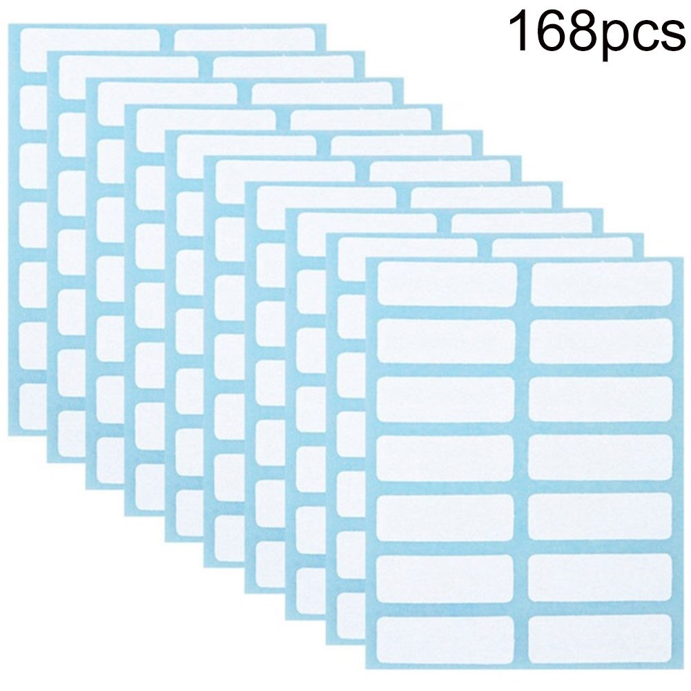 168Pcs Self-adhesive Labels Blank Name Number Sticker Student Office Stationery Strong Viscosity Label Child Stationery Sticker