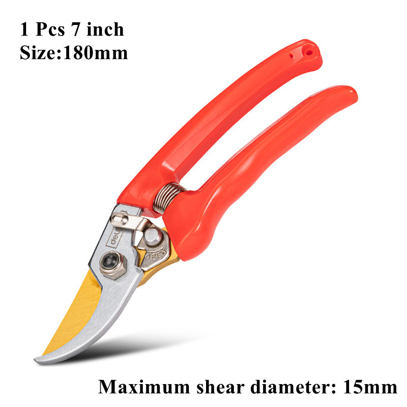 1 Pz Potatore Forbici Da Giardino Professionale affilato circonvallazione Cesoie Da Potatura rifinitore per Alberi Cesoie A Mano clipper per Attrezzi Da Giardinaggio: Arancione