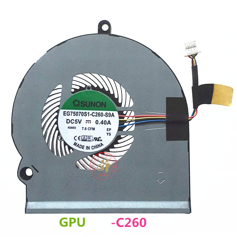 Nuova Ventola di Raffreddamento DELLA CPU/Dissipatore di Calore per dell Alienware 15 R4 GTX1080 1080 6VKKX per esempio75070S1-C260-S9A per esempio75070S1-C270-S9A 5V 0.4A radiatore: GPU Fan
