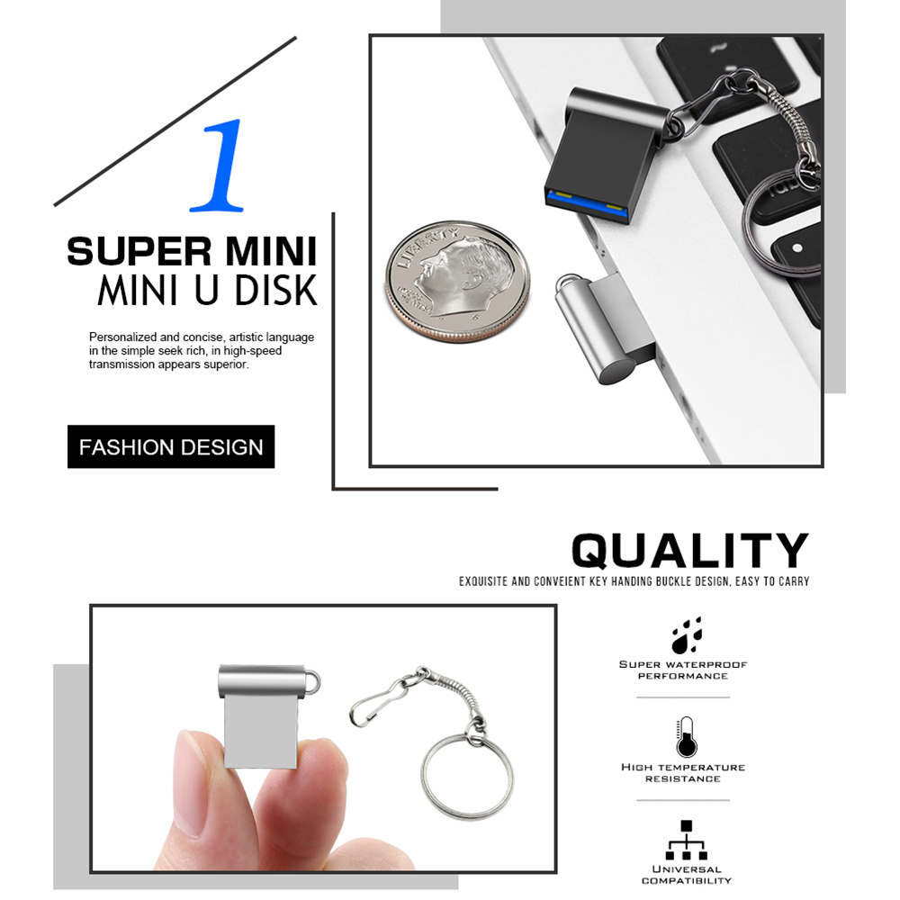 Mini USB 3.0 Flash Drive 2TB USB Flash Pendrive 1TB 512GB 128GB Metal USB Opslagstick USB Pen Drive voor Computer Opslagapparaten