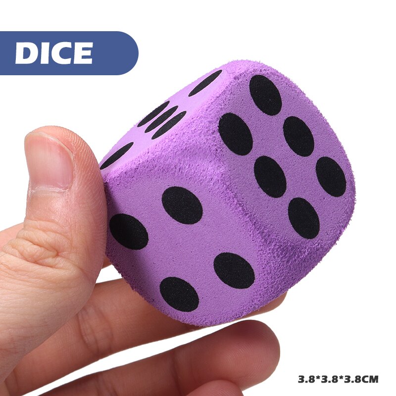 1pcs Sponge Foam Dot Dice Playing Dice for Math Teaching Vent Camping Hiking Playing Dice 3.8*3.8*3.8cm