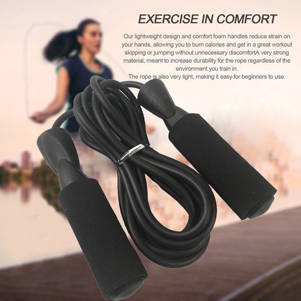 Attrezzi Palestra Casa Skipping Rope Black Gym Aerobic Exercise Boxing Skipping Jump Ropes Adjustable Bearing Speed Fitness
