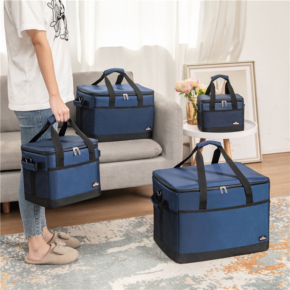10/35L Camping Picknick Tragbare Thermische Kühltasche Große Kapazität Wasserdichte Picknick Mittagessen Lebensmittel Tasche Reißverschluss Isolierte Lagerung Beutel