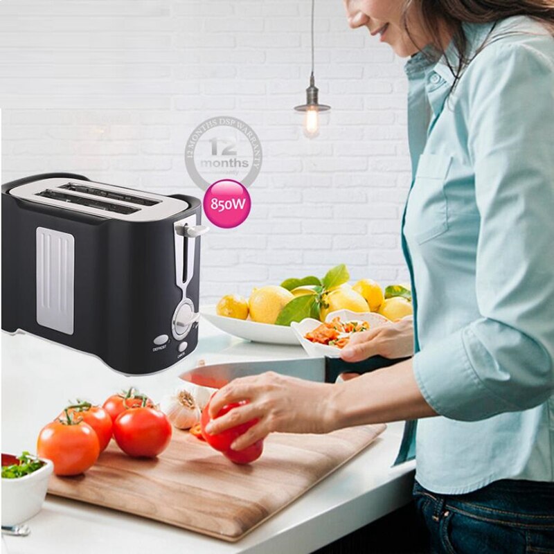 Máquina tostadora de pan, tostador eléctrico, horno para hornear, electrodomésticos de cocina, sándwich de desayuno automático, enchufe europeo