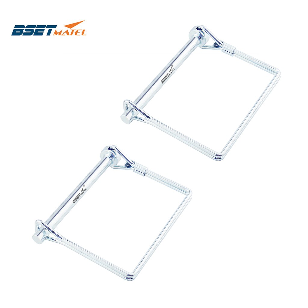 2PCS Spring Carbon Steel Square Shaft Locking Lock Pin Safety Coupler Retainer Farm Trailers Wagons Lawn Garden Auto Car Trailer
