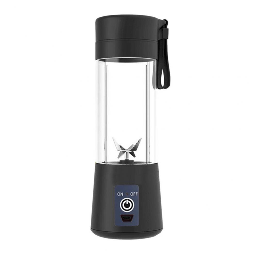 Usb Draagbare Juicer Cup Huishouden Blender Fruit Mengmachine Sap Cup Met Zes Messen Voor Home Office Travel Sport: Black