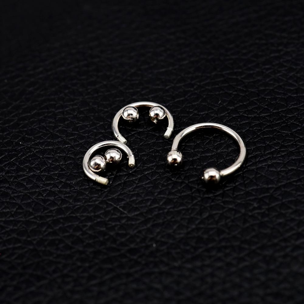 2 stücke 925 Sterling silber Labret Nippel Reifen Nase Augenbraue durchbohren Hufeisen kreisförmig Ring durchbohren körper Schmuck