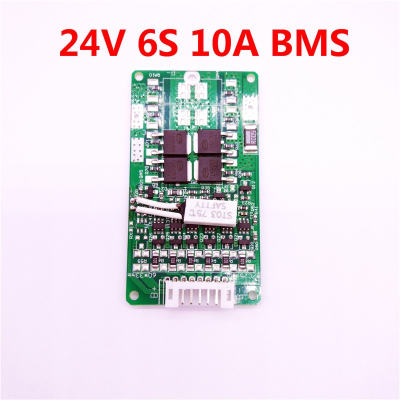 E-bike battery 6S 24V 10A BMS 24v lithium battery BMS for electric bike 24V 8Ah 10Ah 12Ah li-ion battery With balance function