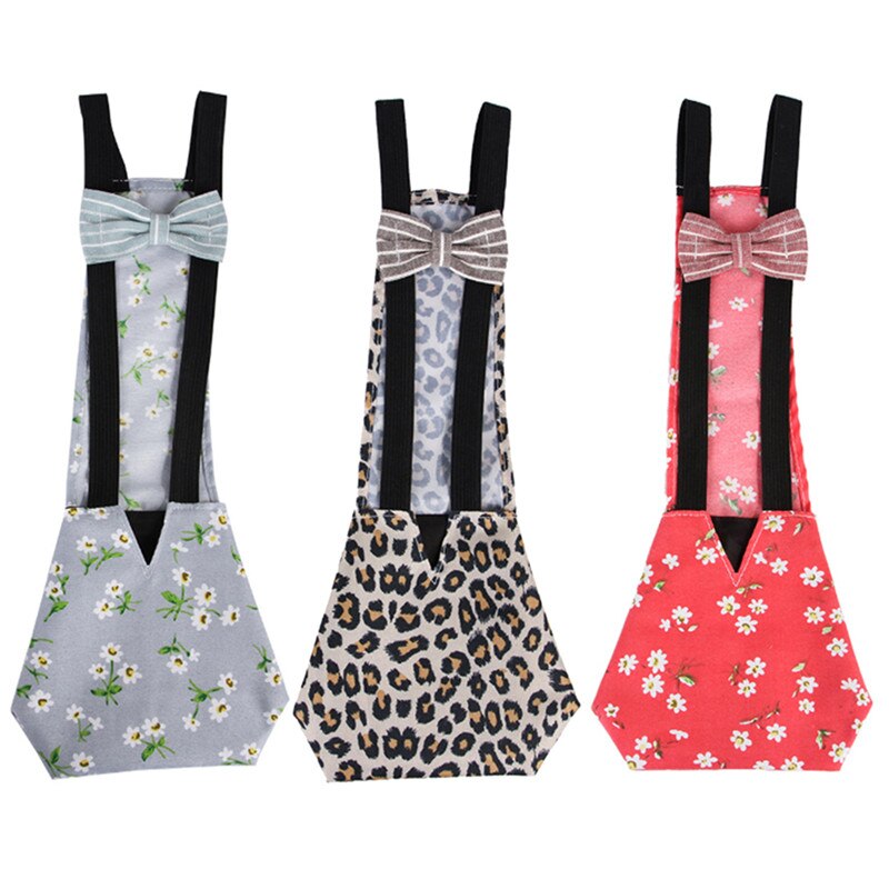 Adjustable Cotton Cloth Diaper Washable Bowknot Clothes for Farm Pet Goose Duck Chicken Poultry