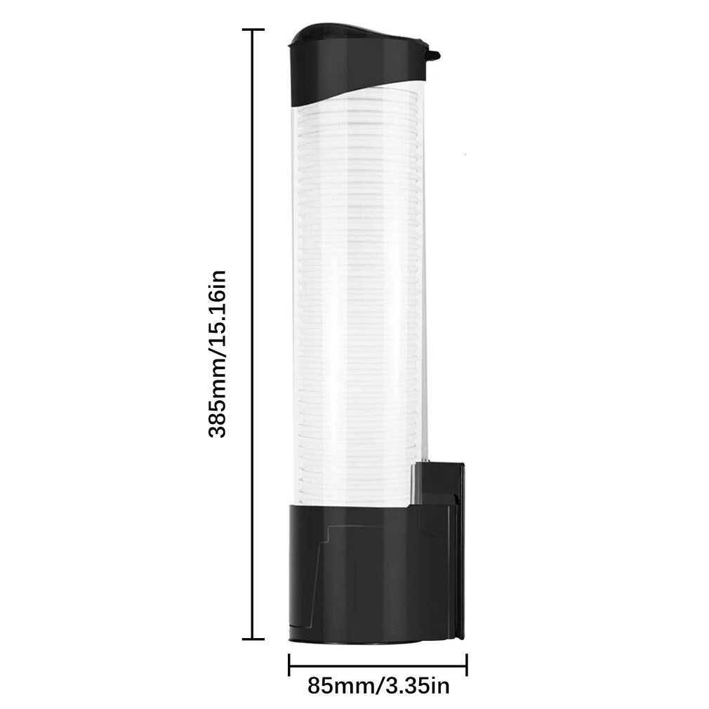 Wall-mounted Disposable Paper Cup Dispenser Automatic Cup Remover Dustproof Cup Holder Storage Rack For Home Restuarant Office