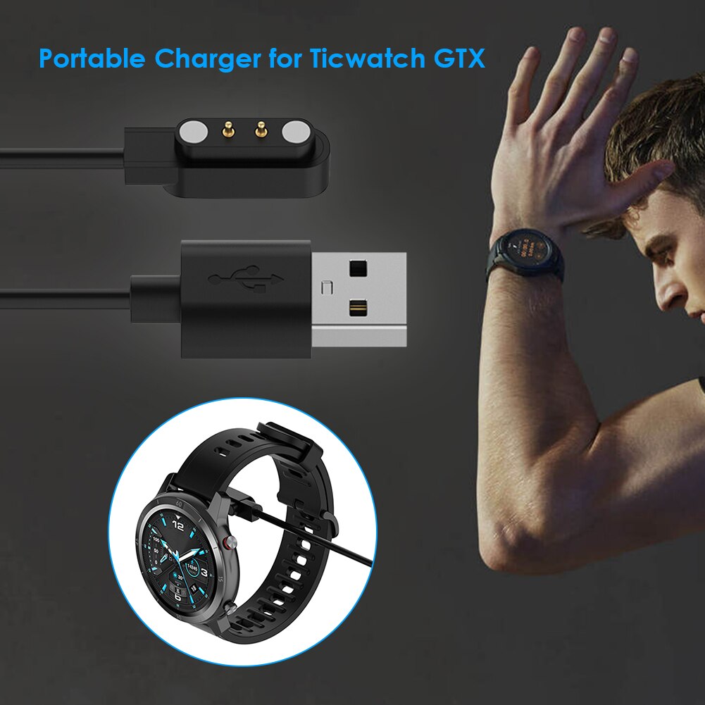 Smartwatch dock-opladeradapter, magnetische usb-oplaadkabel, basiskabel voor ticwatch gtx sport smartwatch-accessoires