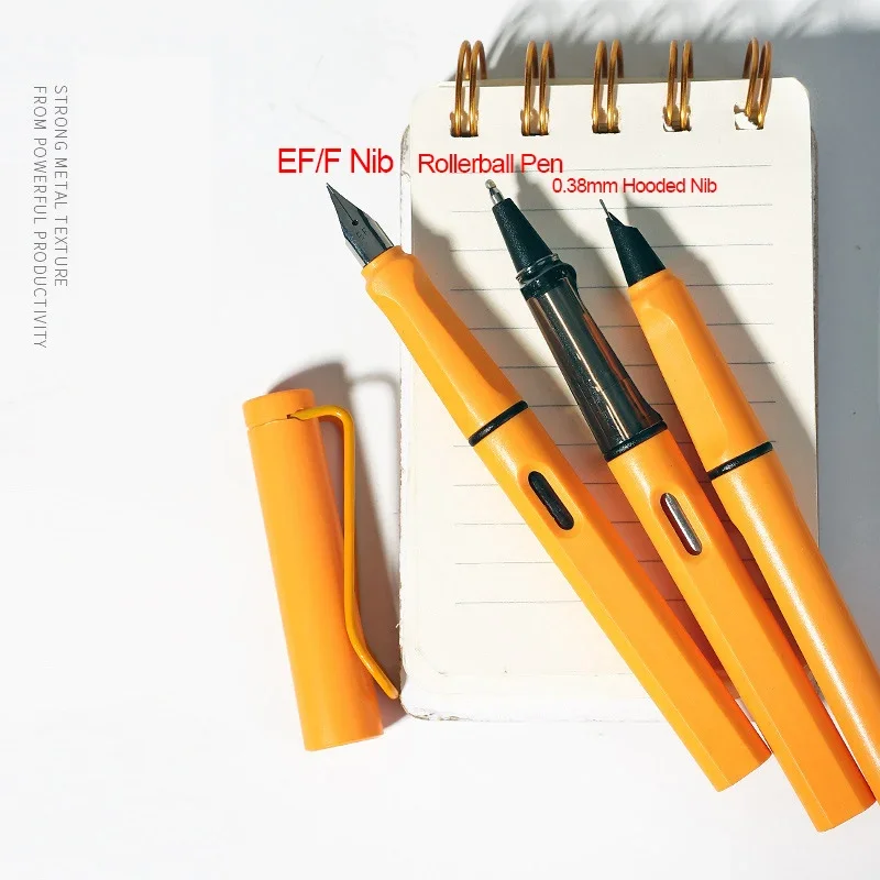 Bolígrafos de tinta de EF/F/0,38mm, pluma estilográfica con capucha para escritura suave, ideal para material escolar de firma, 1 ud.