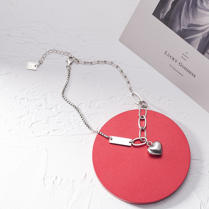 LouLeur-tobilleras de Plata de Ley 925 auténtica para mujer, tobillera de playa con forma de corazón, y ajustable, joyería para el pie