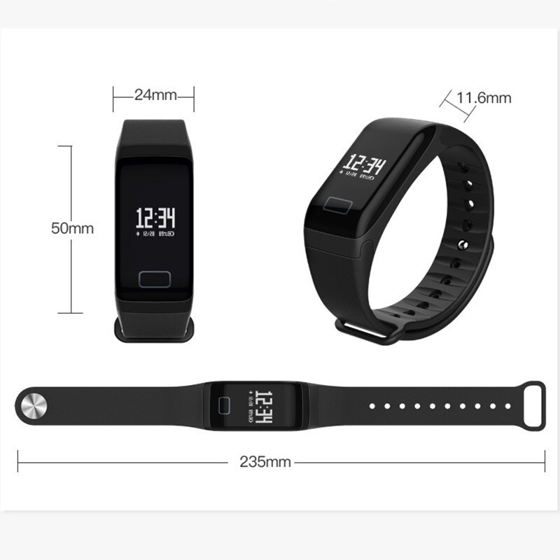 Smart Horloge Band Stappenteller Horloges Silicagel Armband Gezondheid Horloge Fitness Band Polsband Bloeddruk Hartslagmeter