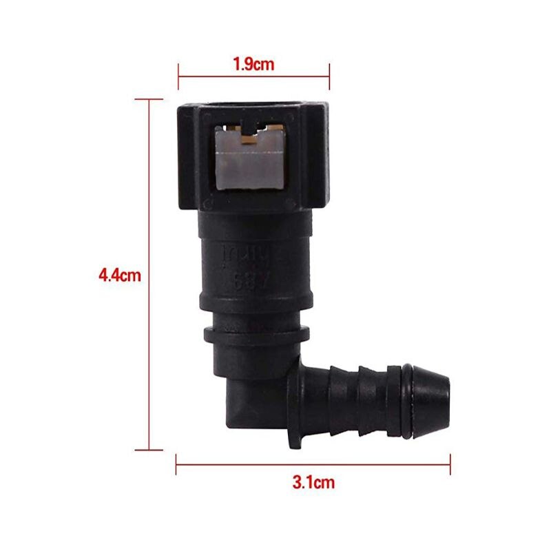 Fuel Line Quick Release Sluit Connector Motorfiets Slang Koppeling ID6 Vrouwelijke 7.89Mm Elleboog Brandstofleiding Snelkoppeling
