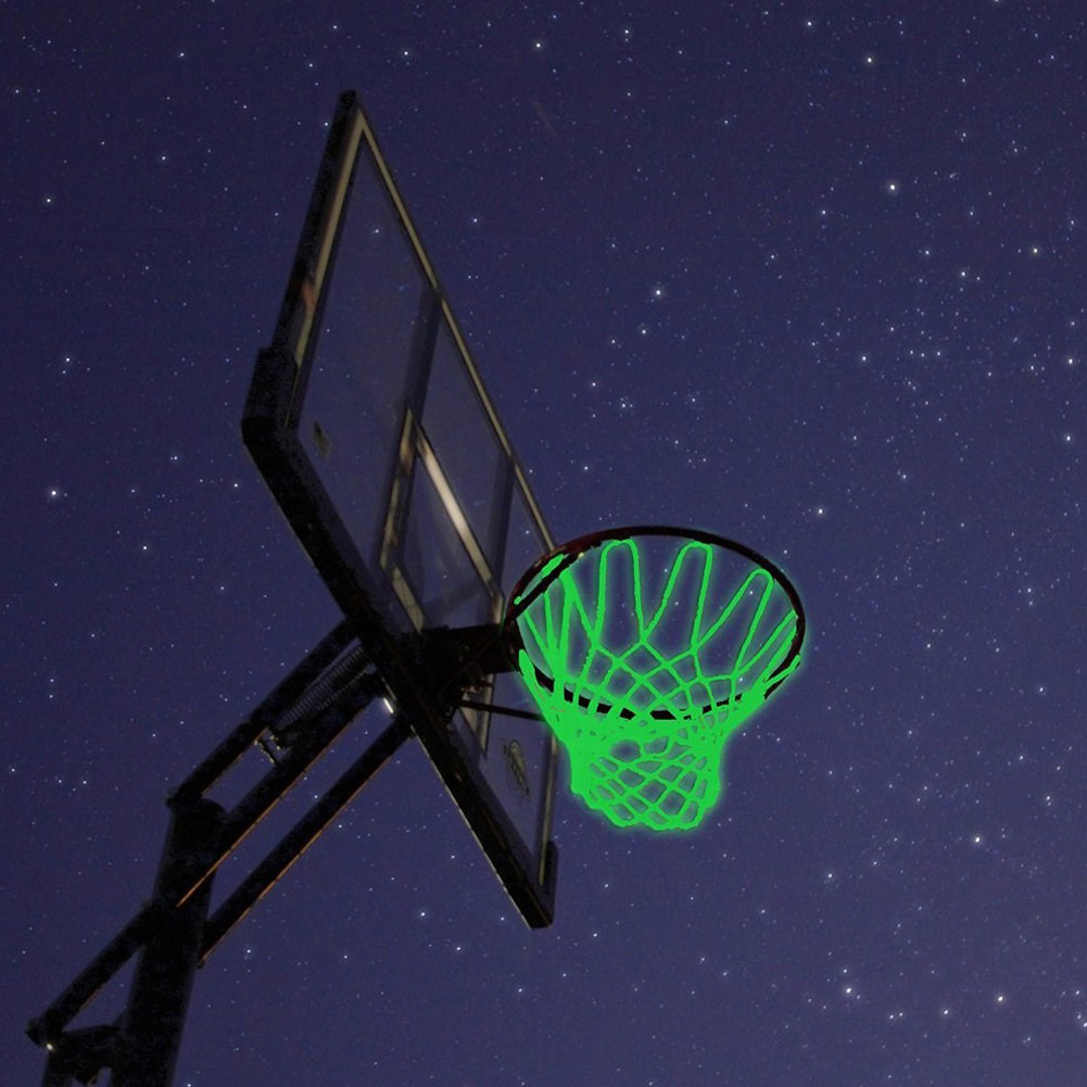 Filet de basket-ball Standard phosphorescent, accessoires de sport de plein air durables, lumineux vert Fluorescent