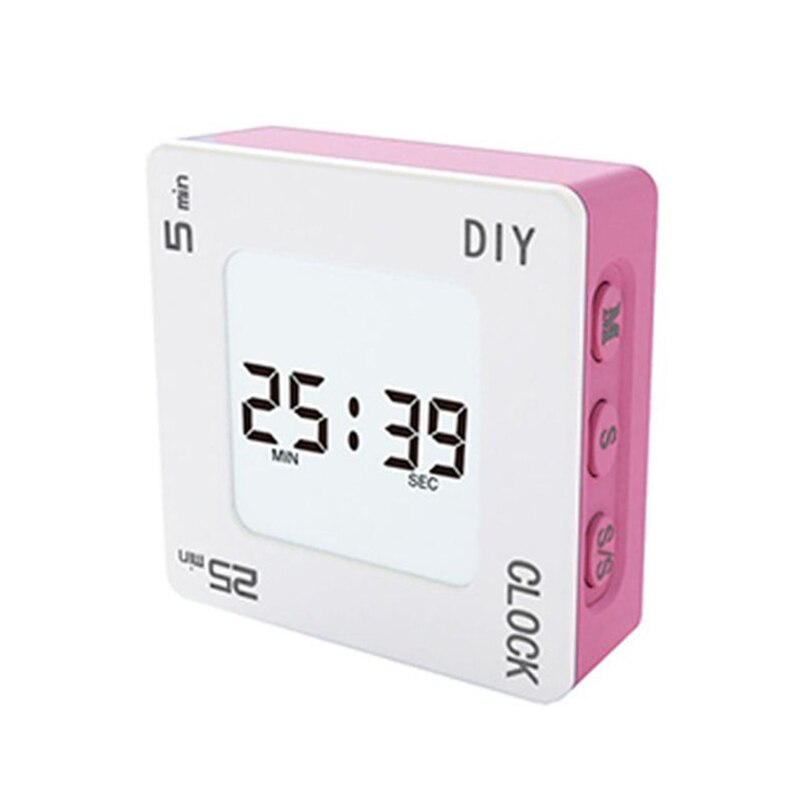 Multifunctional DIY Kitchen Timers Time Management Pomodoro Timer Square Alarm Clock Vibration Flashing Backlight Timer: 06