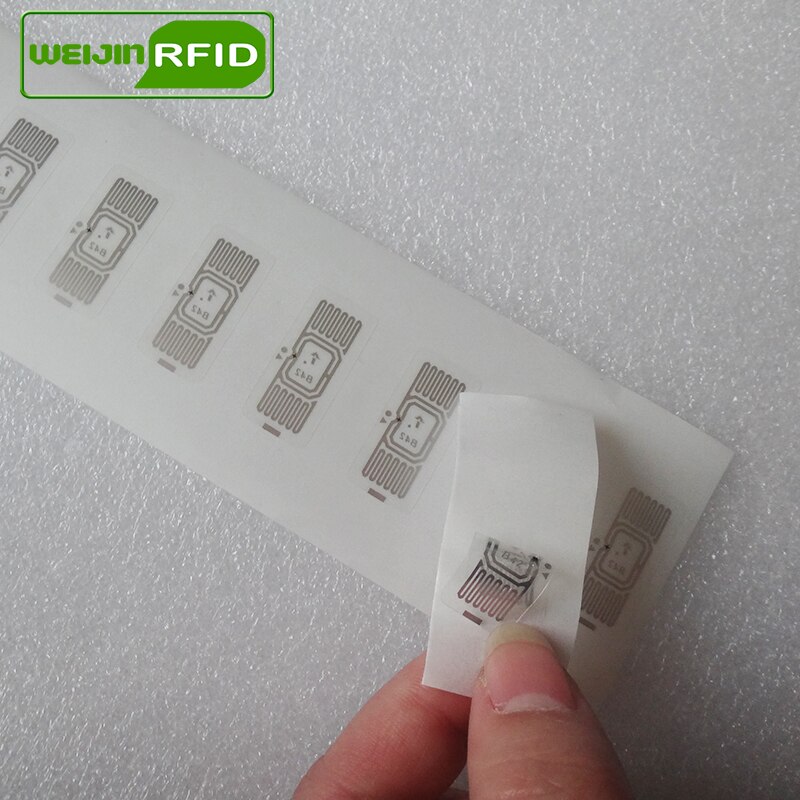 UHF RFID tag EPC 6C sticker Impinj B42 wet inlay 915mhz868mhz860-960MHZ 100pcs adhesive passive RFID label