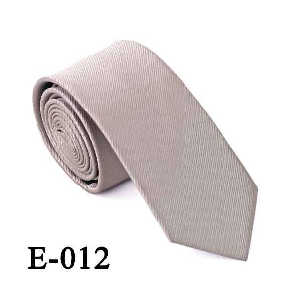 20 Styles Solid Men's Skinny Ties Plain Gravata Narrow Slim Ties Jacquard Woven Silk Ties for Mens Wedding Cravata 5.5cm: E012
