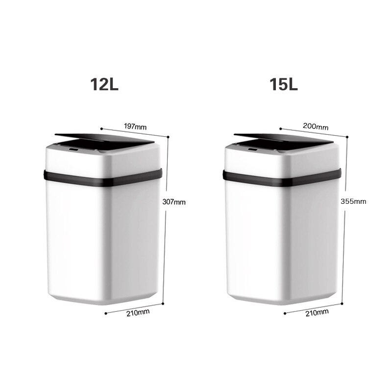 Induction Trash Can Smart Home Intelligent Waste Bin Automatic Trash Bin Home Electric Sensor Waste Garbage for Kitchen Bathroom