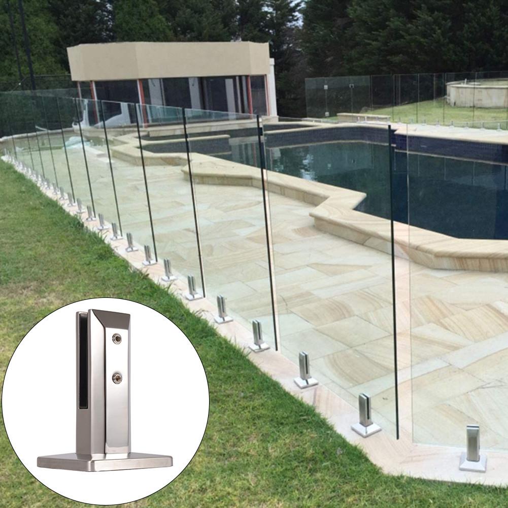 Edelstahl Schwimmbad Zaun Glas Klemme Balkon Garten Boden Partition Clip Für 5/16 zoll, 3/8 Zoll, 1/2 Zoll, 9/16 zoll Temperedglass