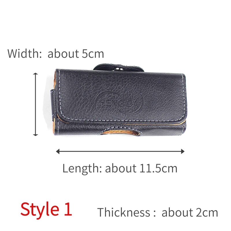 Universal 2.6-6.0 Inch Anti Mobiele Telefoon Riem Clip Tassen Case Cover Voor Iphone Samsung Huawei met Magnetische Gesp: Style 1