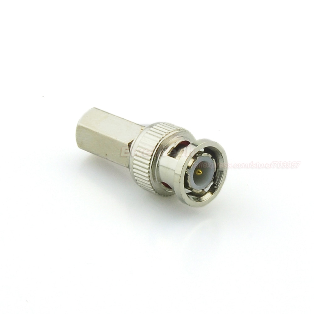 10x Bnc Male Twist-On RG59 Connector Voor Cctv Coax Coax Beveiligingscamera 'S