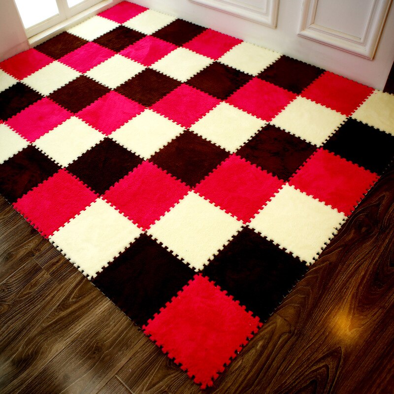 EVA tapis Puzzle en peluche, 30*30cm, 1 pièce, tapis décoratif en velours bouffant, pour chambre d'enfant, jouets rampants, 8 couleurs (échantillon)